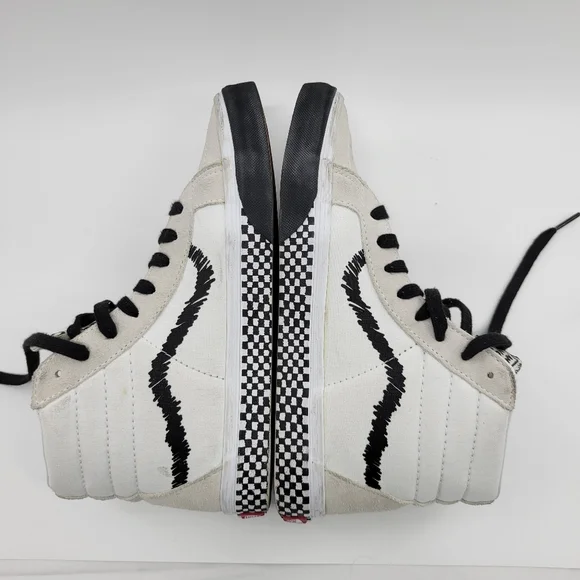 Vans. Unisex SK8-Hi Reissue DIY Black/ True White Skate Shoe - Picture 1 of 12